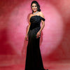 Black One-Piece Velvet Dress