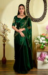 Green Tissue embroidery saree