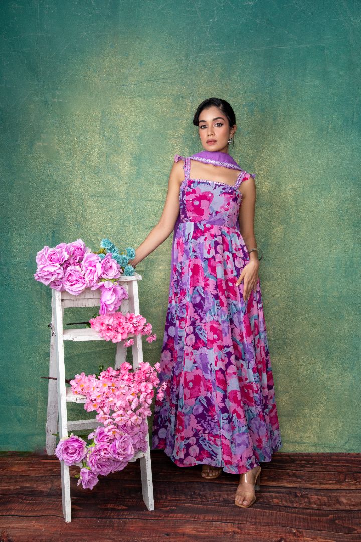 Lavender floral dress