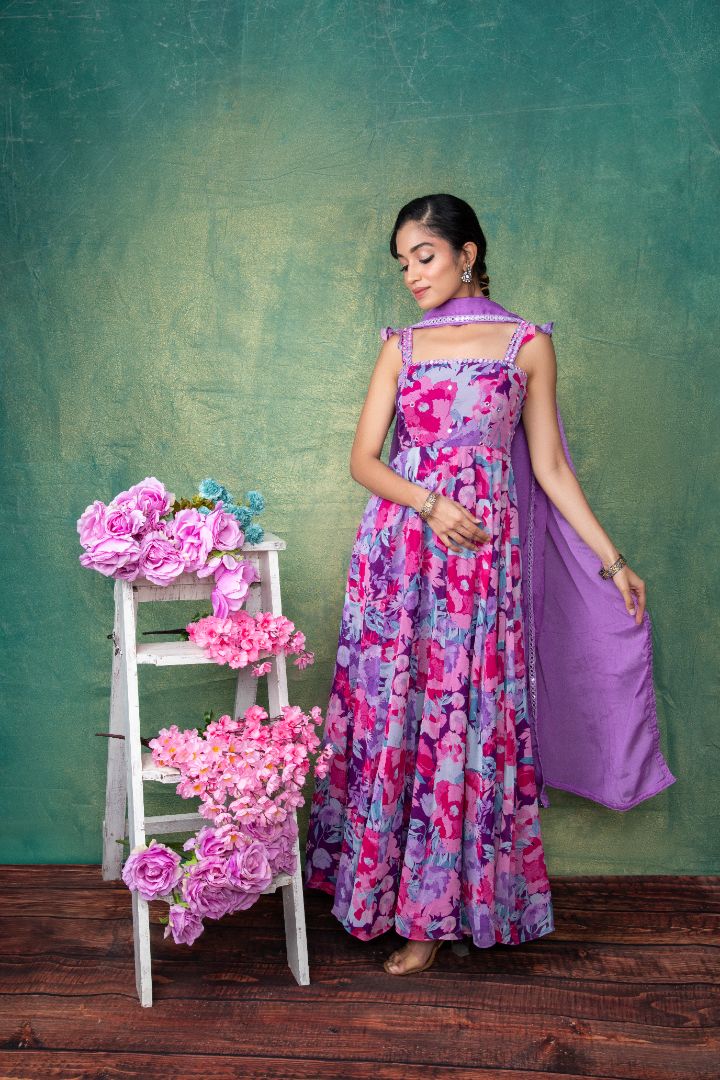 Lavender floral dress