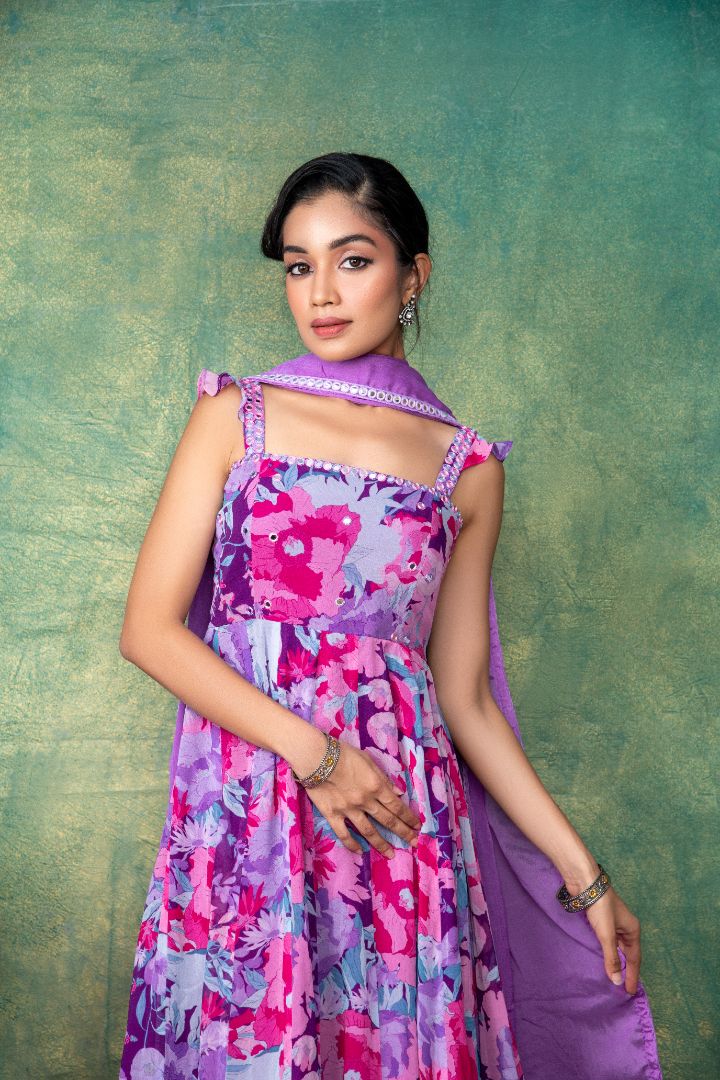 Lavender floral dress