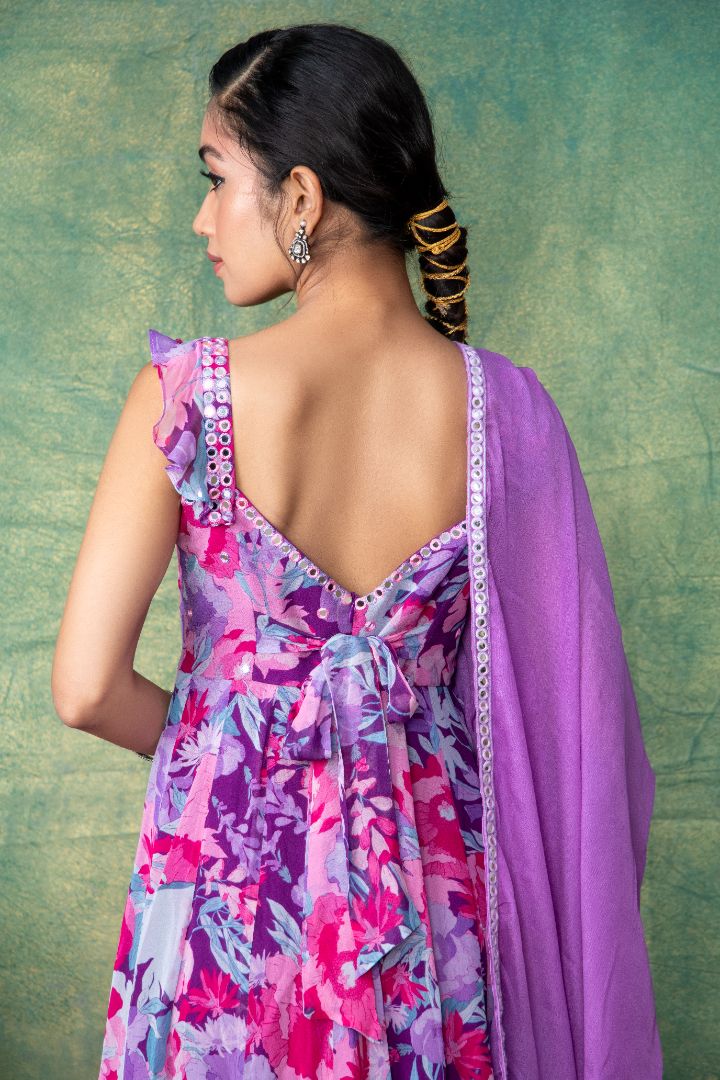 Lavender floral dress
