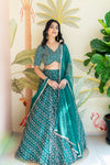 Green  Embroidery Lehenga