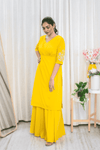 Marigold Glow Embroidered  Sharara