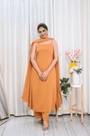Elegant Mustard Straight-Cut Suit Set with Hand Embellished Neckline & Dupatta