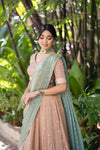 Tissue Embroidery Lehenga